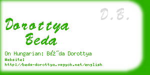 dorottya beda business card